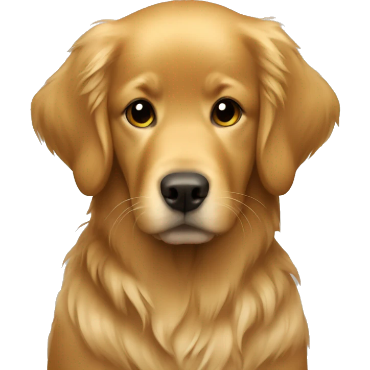 golden retriever with brown-haired girl emoji