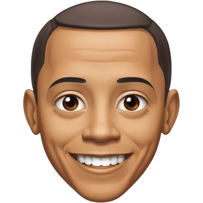 barrack obama with a insanley large forhead emoji