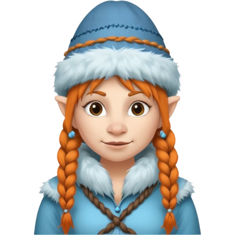 Women in the artic circle as a troll emoji