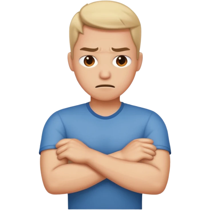 Frustrated with arms crossed emoji