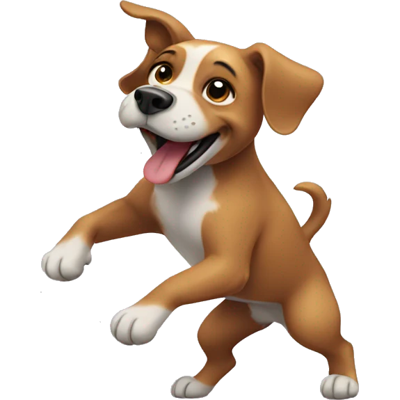 Dog dancing  emoji