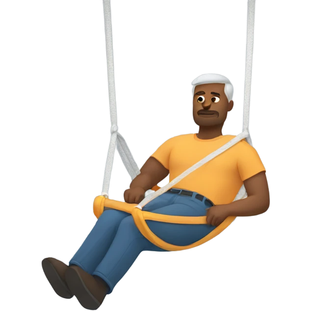 Man laying in a sling emoji