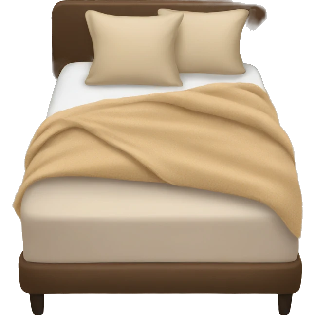 bed with tan throw blanket emoji