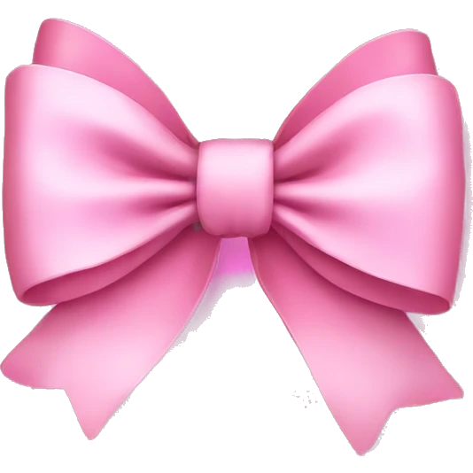 Pink bow with snowflakes emoji
