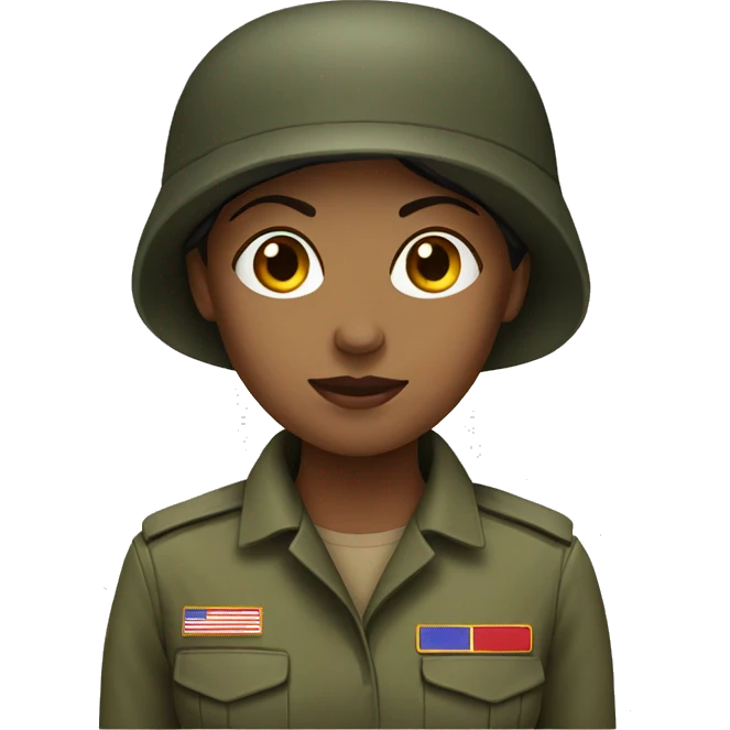 army woman standing emoji