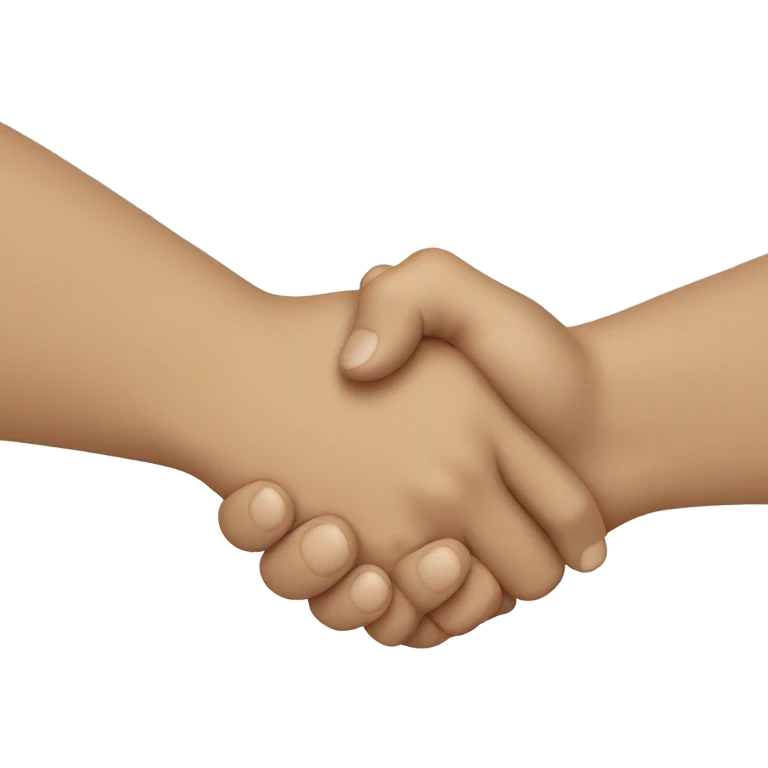 White hand shaking mixed hand emoji