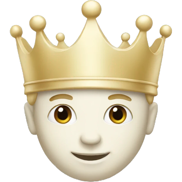 cream white crown emoji