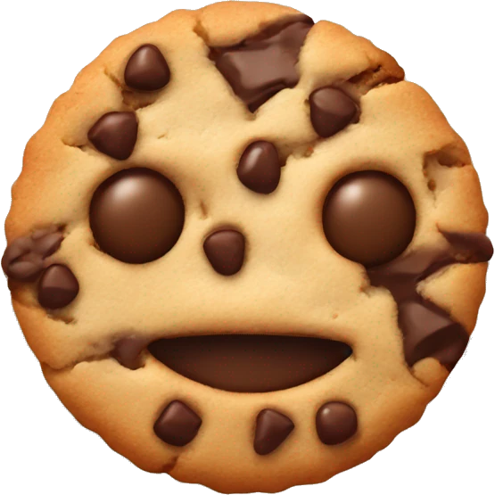 Cookies with chocolate emoji