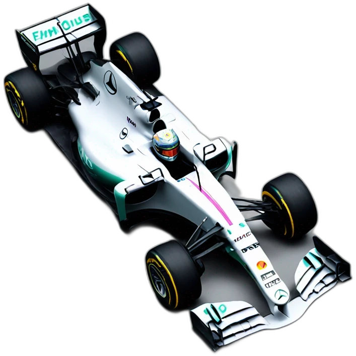 F1 car Mercedes emoji