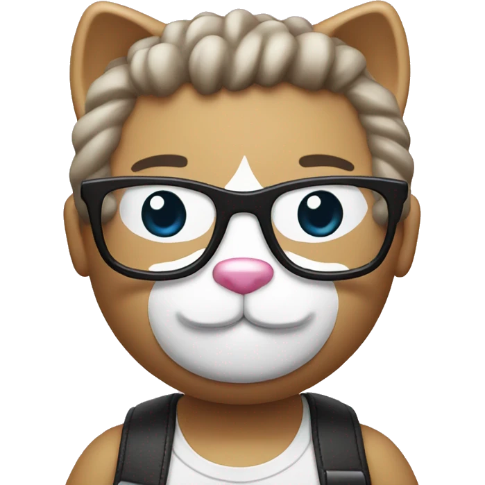 hello kitty with glasses emoji
