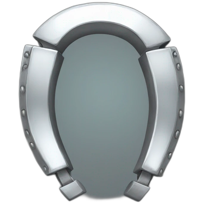 shiny metalic horseshoe emoji