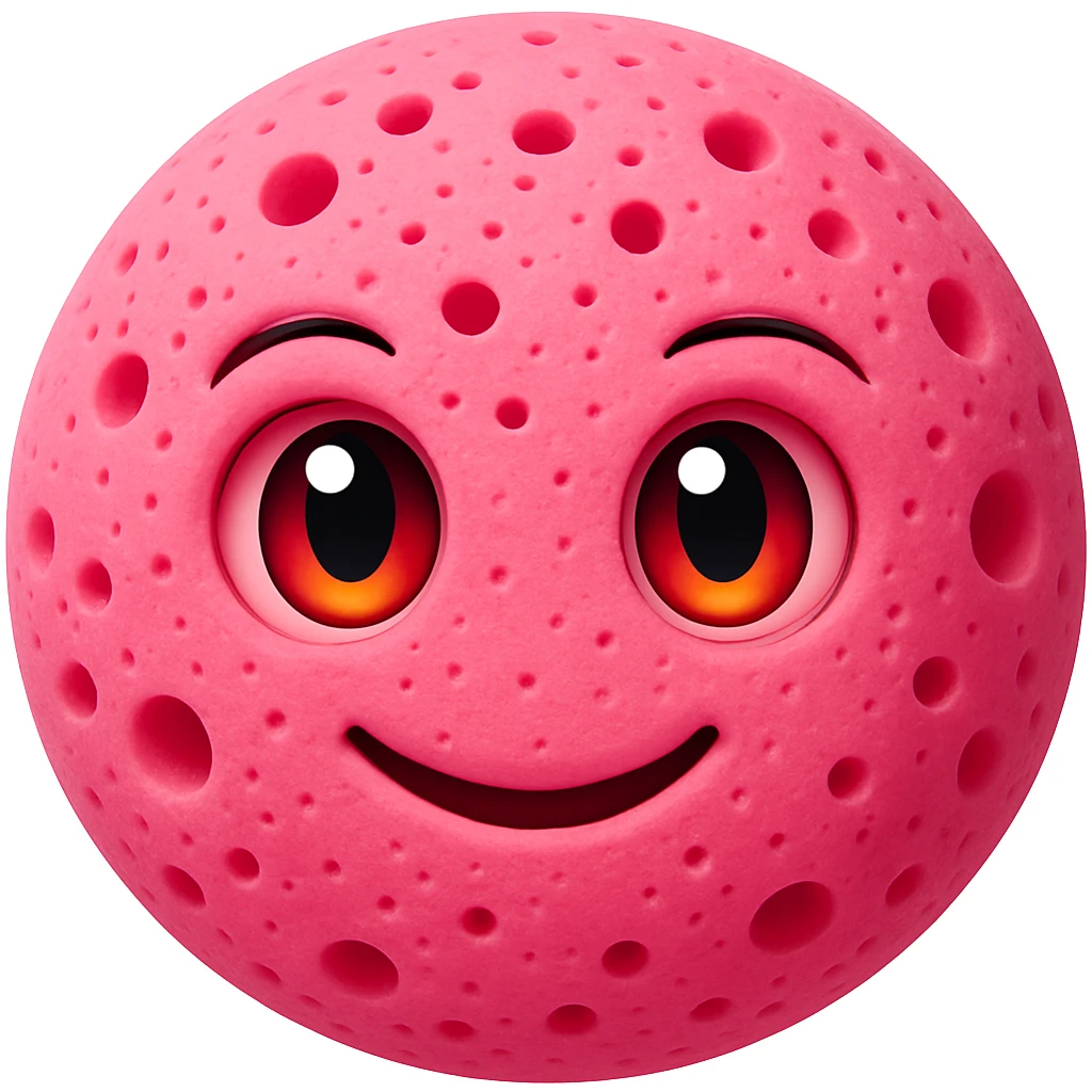 change color to pink, change form to circle emoji