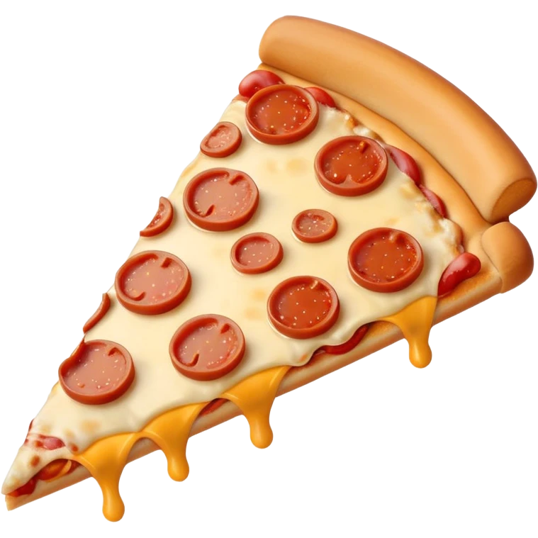 Slice of pizza with mini dogs as the topping emoji