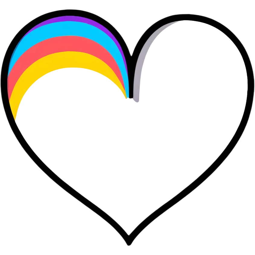 heart with rainbow colors emoji