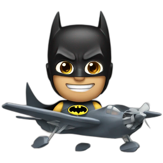 Batman in plane  emoji