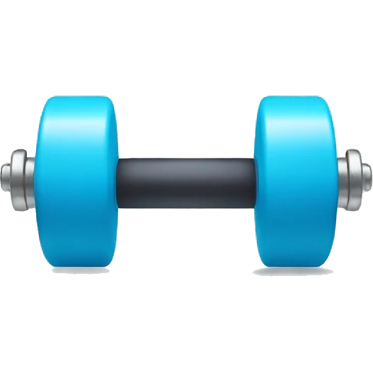 Light blue dumbbells  emoji