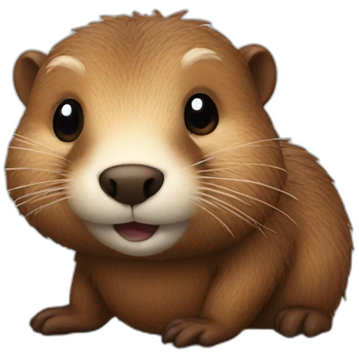 a cuddly beaver emoji