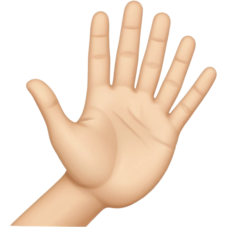 a hand held open with the palm facing upward emoji