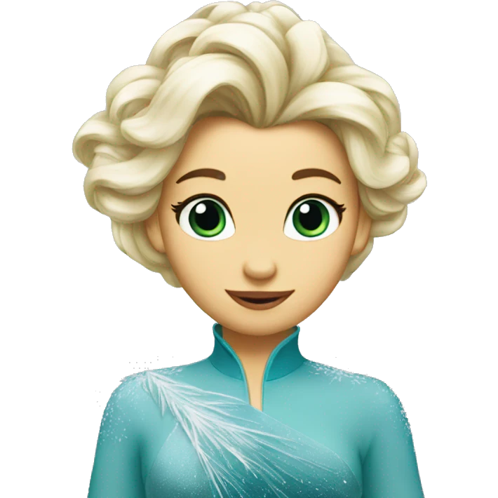 duck with hair like Elsa from frozen  emoji