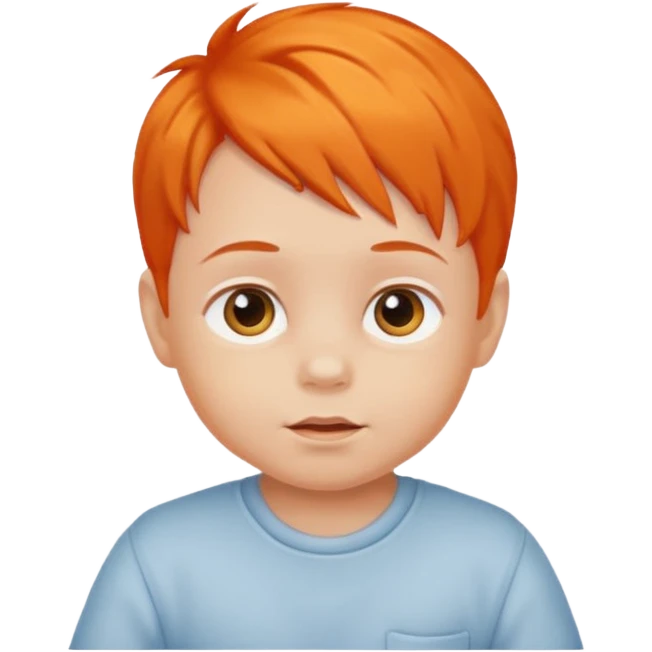 baby boy orange hair emoji