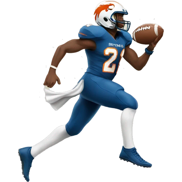 Bronco with a football emoji