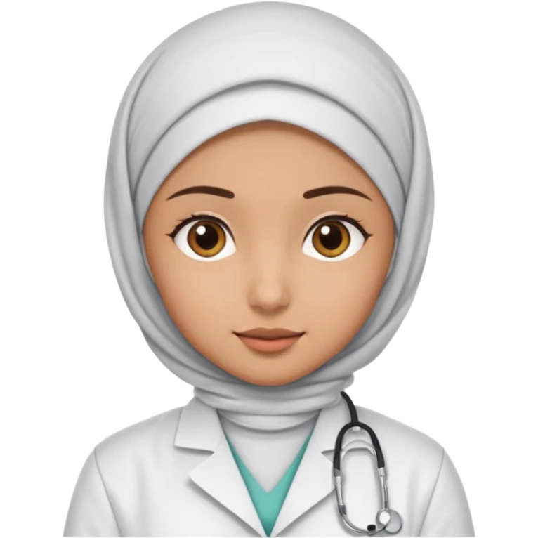 muslim girl as medical student  emoji