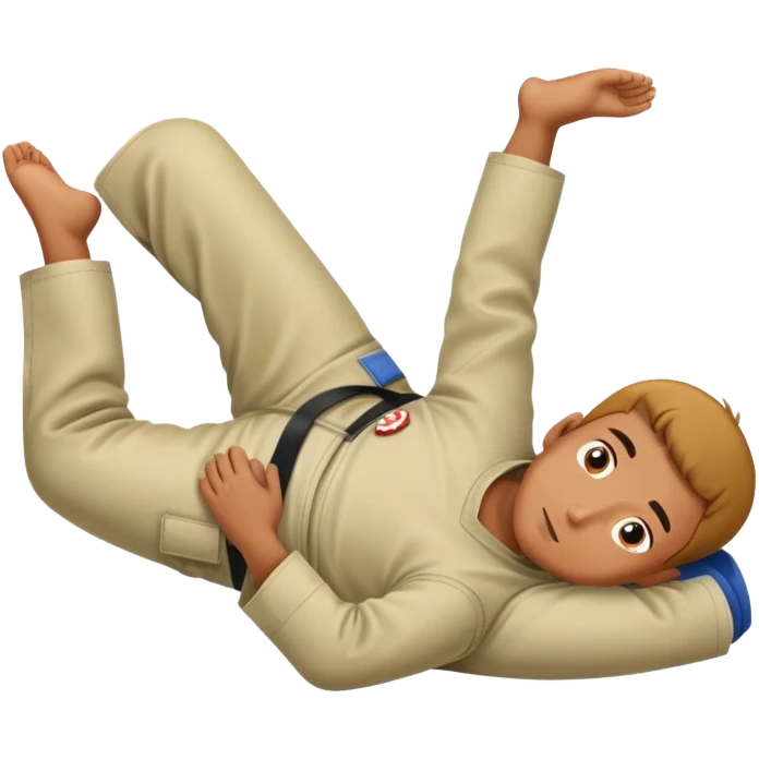 laying on back in gi emoji