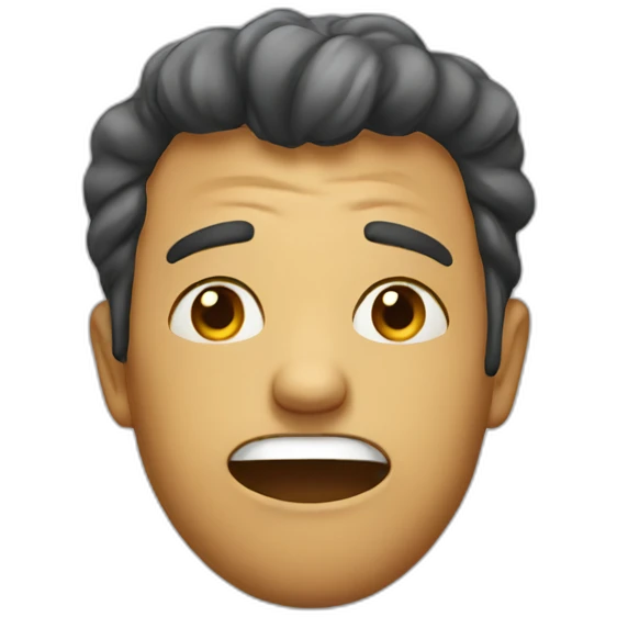 hilarious but stressed emoji