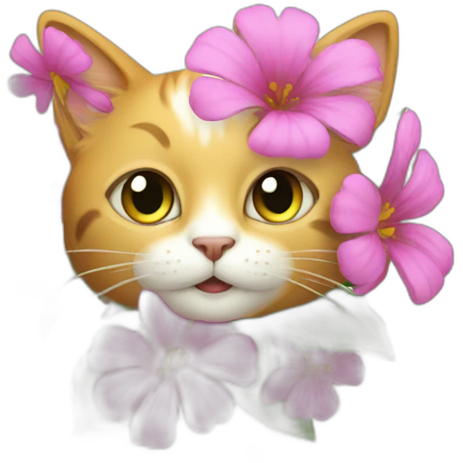 flower cat emoji