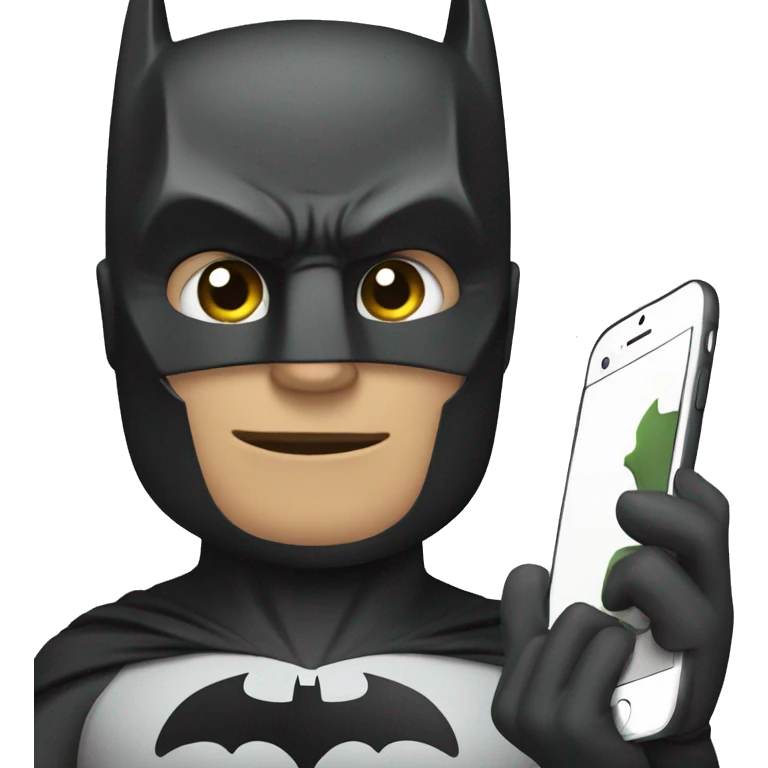 Batman with iPhone emoji