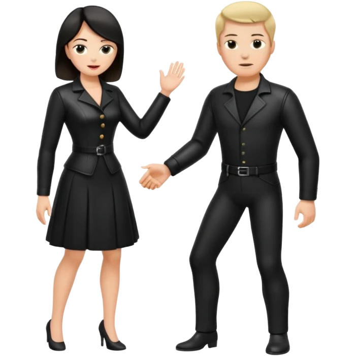 Wife dressed up in leather bdsm cloths spanking husband emoji