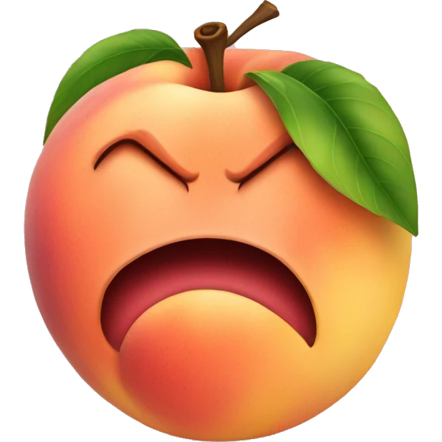 big juicy peach emoji