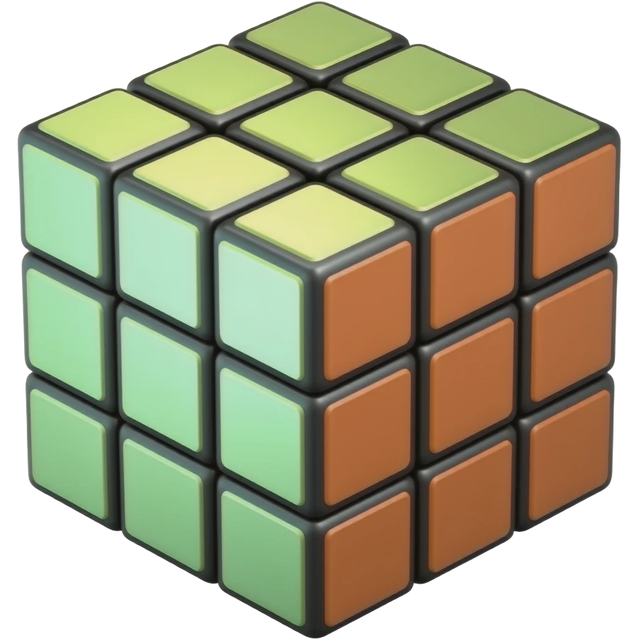 A classic 3x3 rubix cube emoji