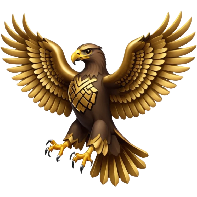 aztec golden eagle symbol of power emoji