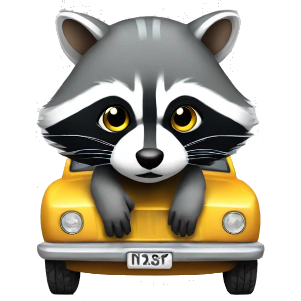 Raccoon car emoji