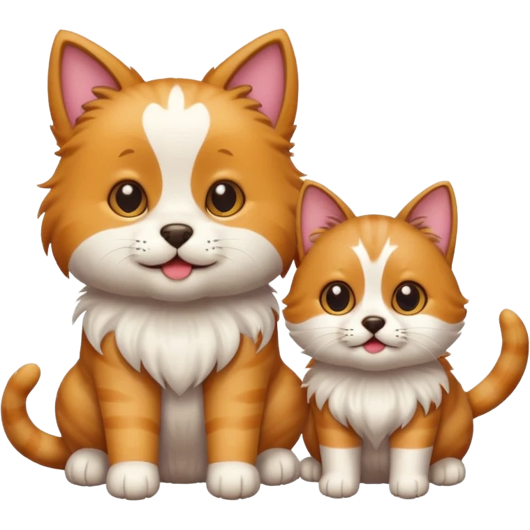 Cat and dog emoji