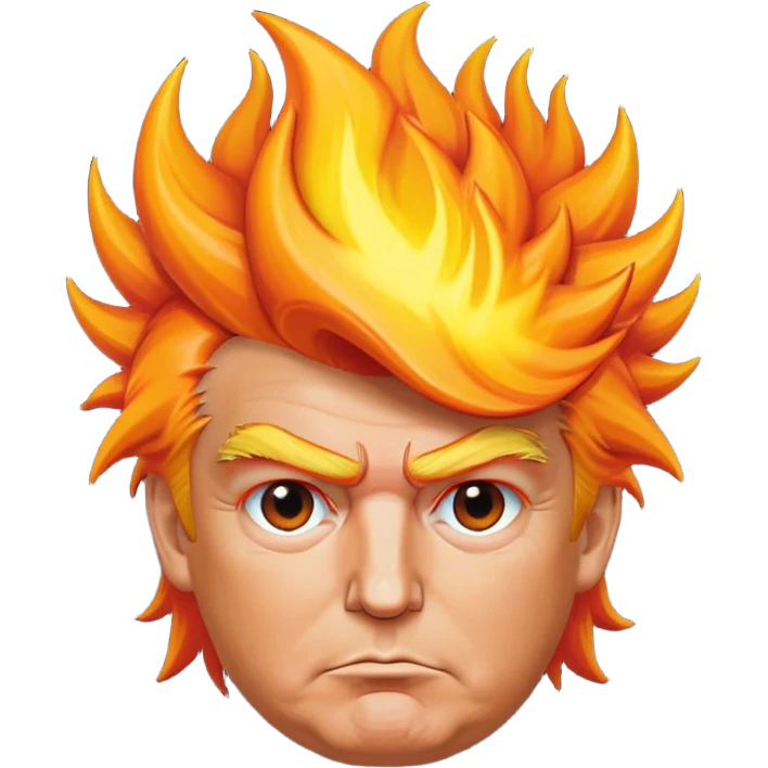 Donald Trump Flame hair emoji