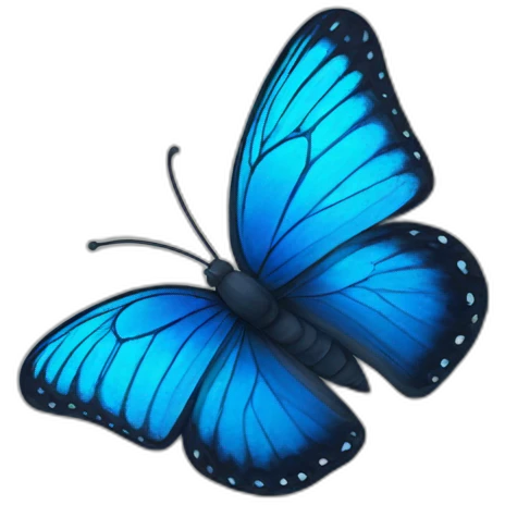 blue butterfly emoji