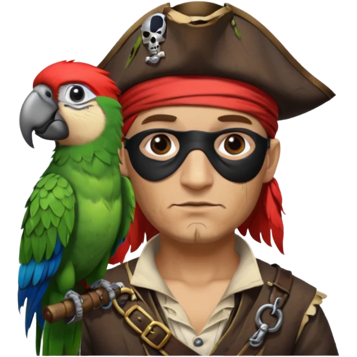pirate and parrot emoji