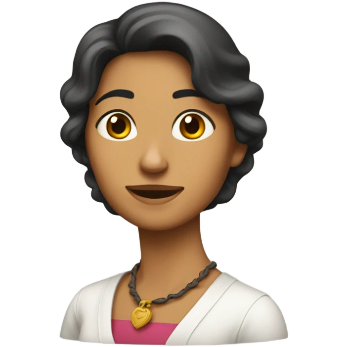 Has a una mujer morenita con un frespuder emoji