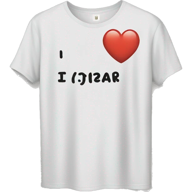 T-shirt with the inscription “I ❤️lera ” emoji