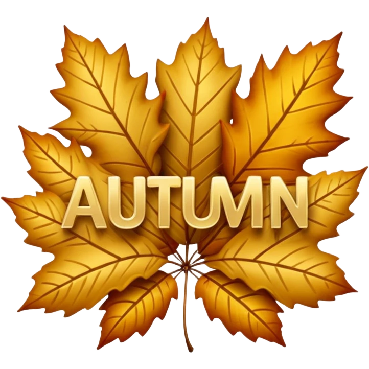 Autumn lettering emoji