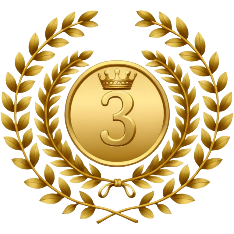 The number that took 23nd place was decorated with an imperial laurel wreath emoji