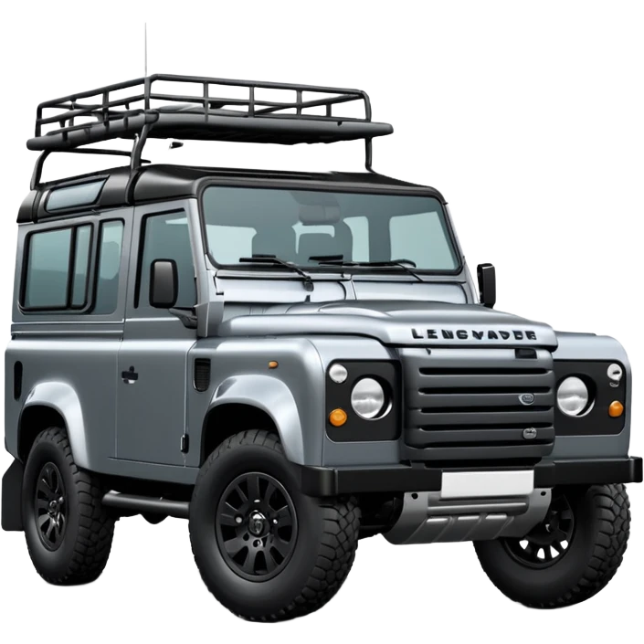 New Landrover Defender 110 in Carpathian Grey with gloss black accents emoji