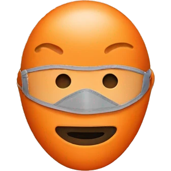 Orange Face mask emoji