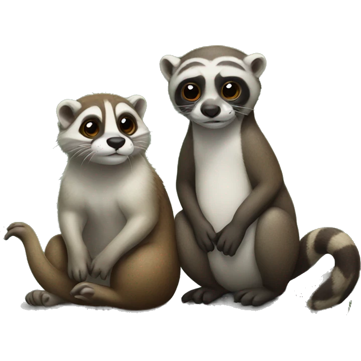 Otter and lemur emoji