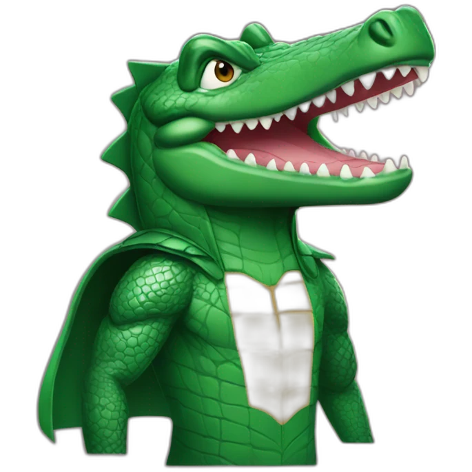 Crocodile superhero emoji