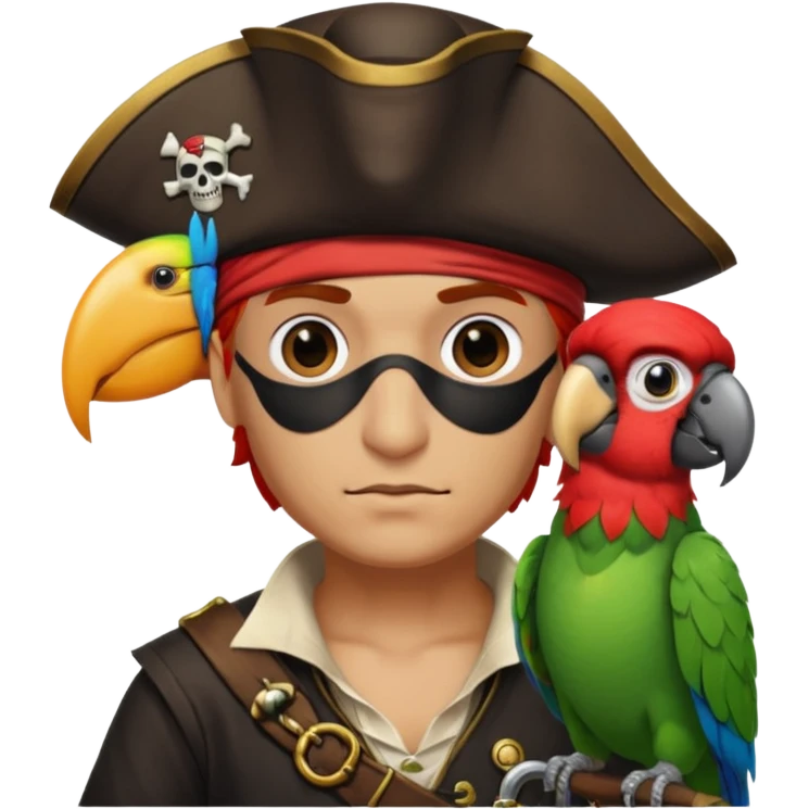 pirate and parrot emoji