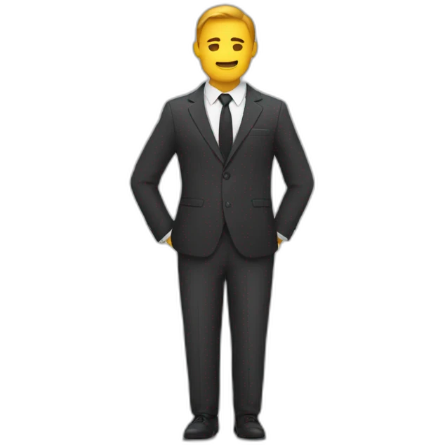 suit and tie, modern and simple emoji