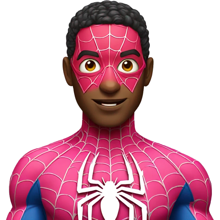 Pink spider man emoji